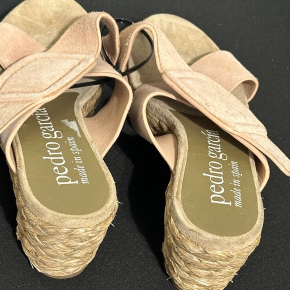 Pedro Garcia Pink Suede Espadrille Sandals Size 37 - Picture 3 of 9